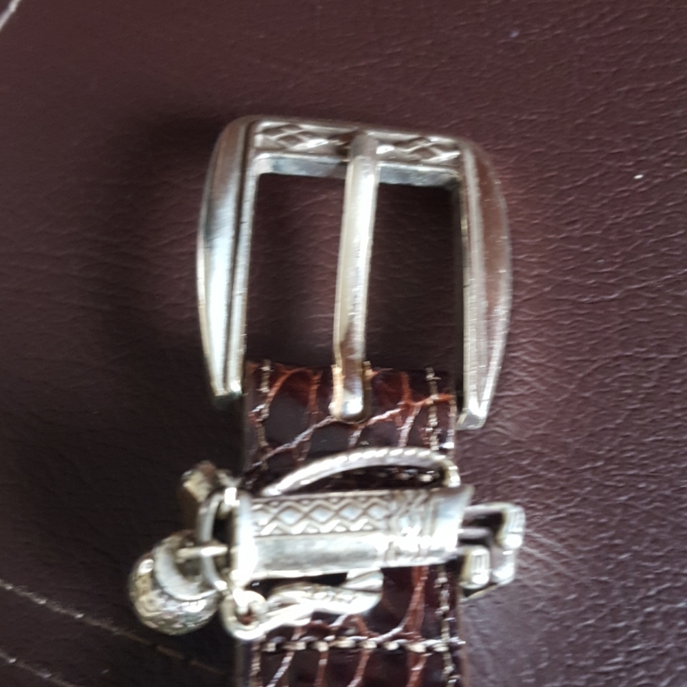 EUC Vintage Brighton Leather Belt with Gol… - Picture 4 of 8